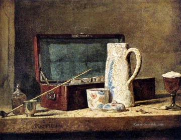  trinken Kunst - Simeon Pipes und Drinking Pitcher Jean Baptiste Simeon Chardin Stillleben